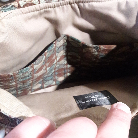 Dana Herbert Shoulder Bag Purse Snap Closure Brown - Picture 10 of 10